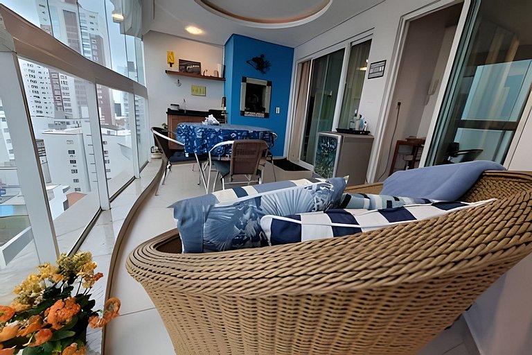 350m da Praia| 3 Quartos Varanda Gourmet |CURTA133