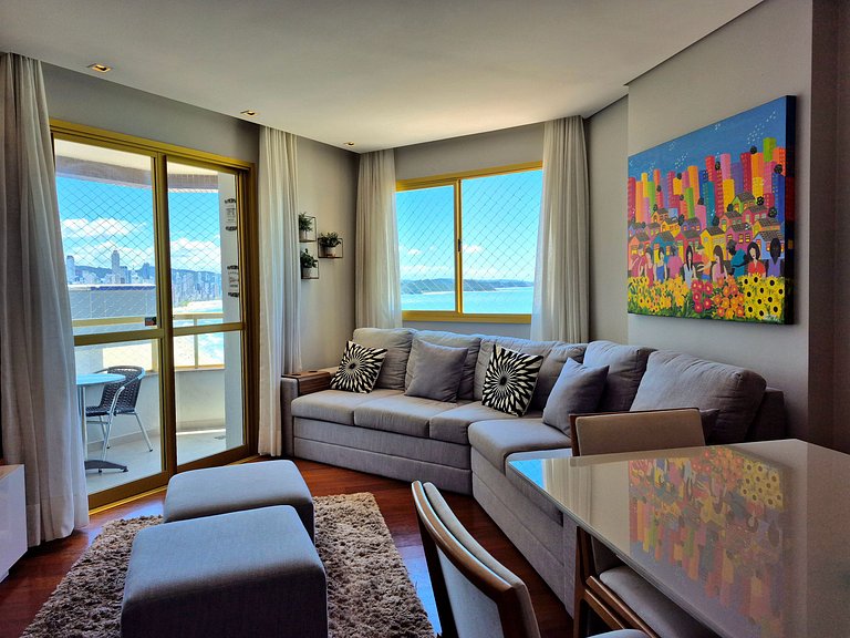 Vista Mar com Churrasqueira| 2 Quartos |CURTA156