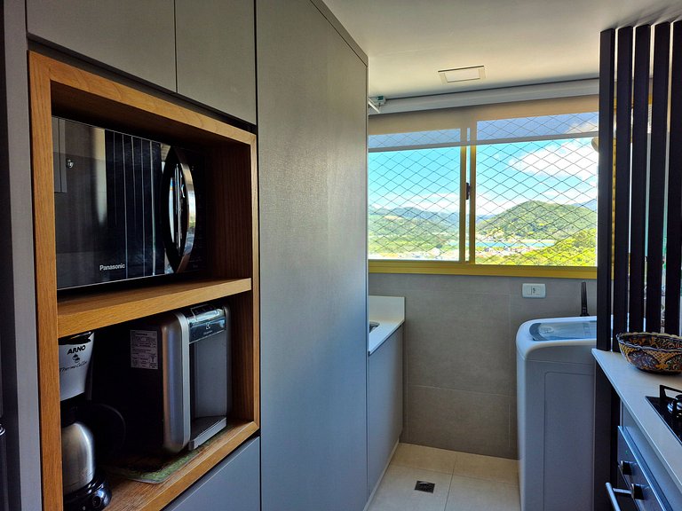 Vista Mar com Churrasqueira| 2 Quartos |CURTA156